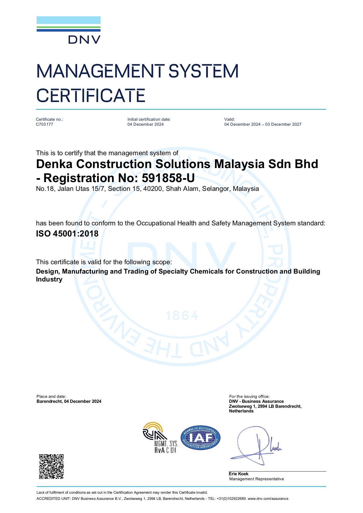 ISO Certification